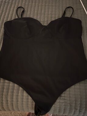 Express Black One-Piece Bodysuit with Spaghetti Straps